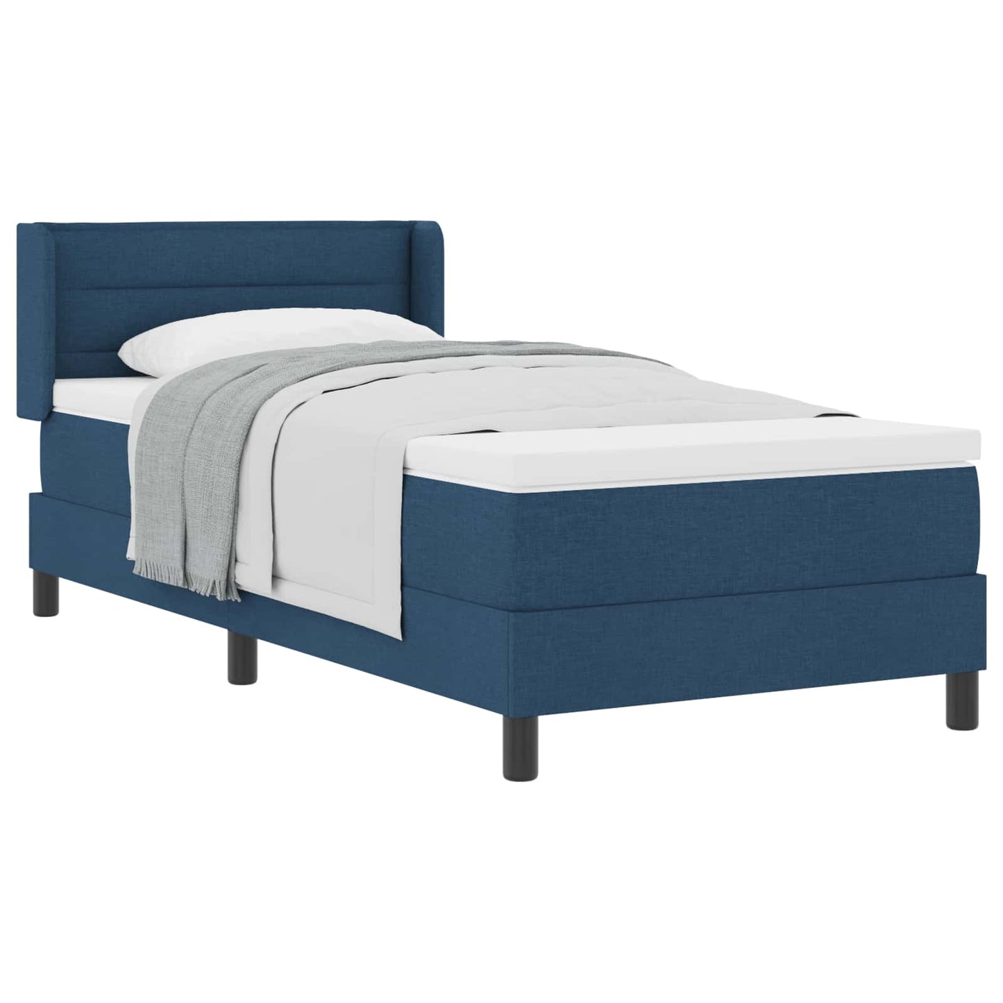 Letto a molle con materasso Blu 200 x 100 cm Tessuto