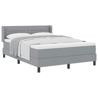 Letto a molle con materasso Grigio chiaro 200 x 140 cm Tessuto