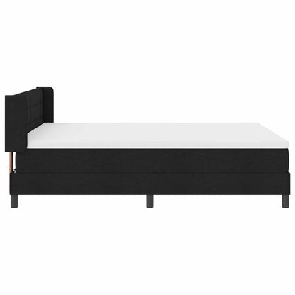 Letto a molle con materasso Nero 200 x 140 cm Tessuto