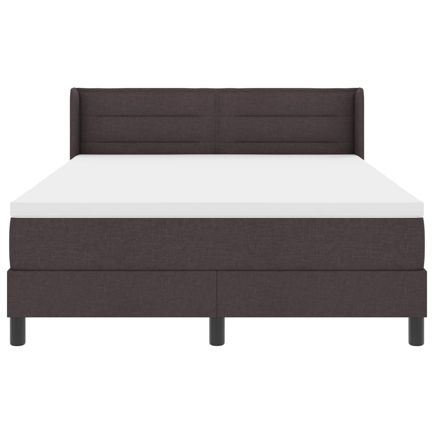 Letto a molle con materasso Marrone Scuro 200 x 140 cm Tessuto