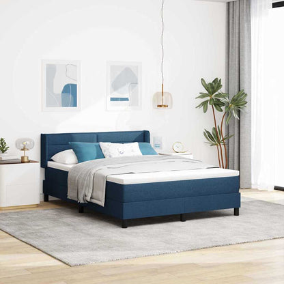 Letto a molle con materasso Blu 200 x 140 cm Tessuto