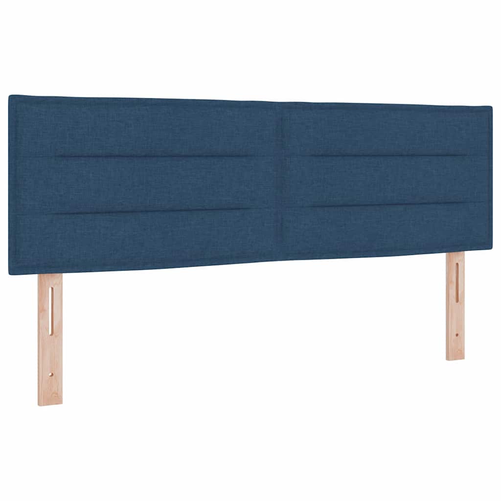 Letto a molle con materasso Blu 200 x 140 cm Tessuto