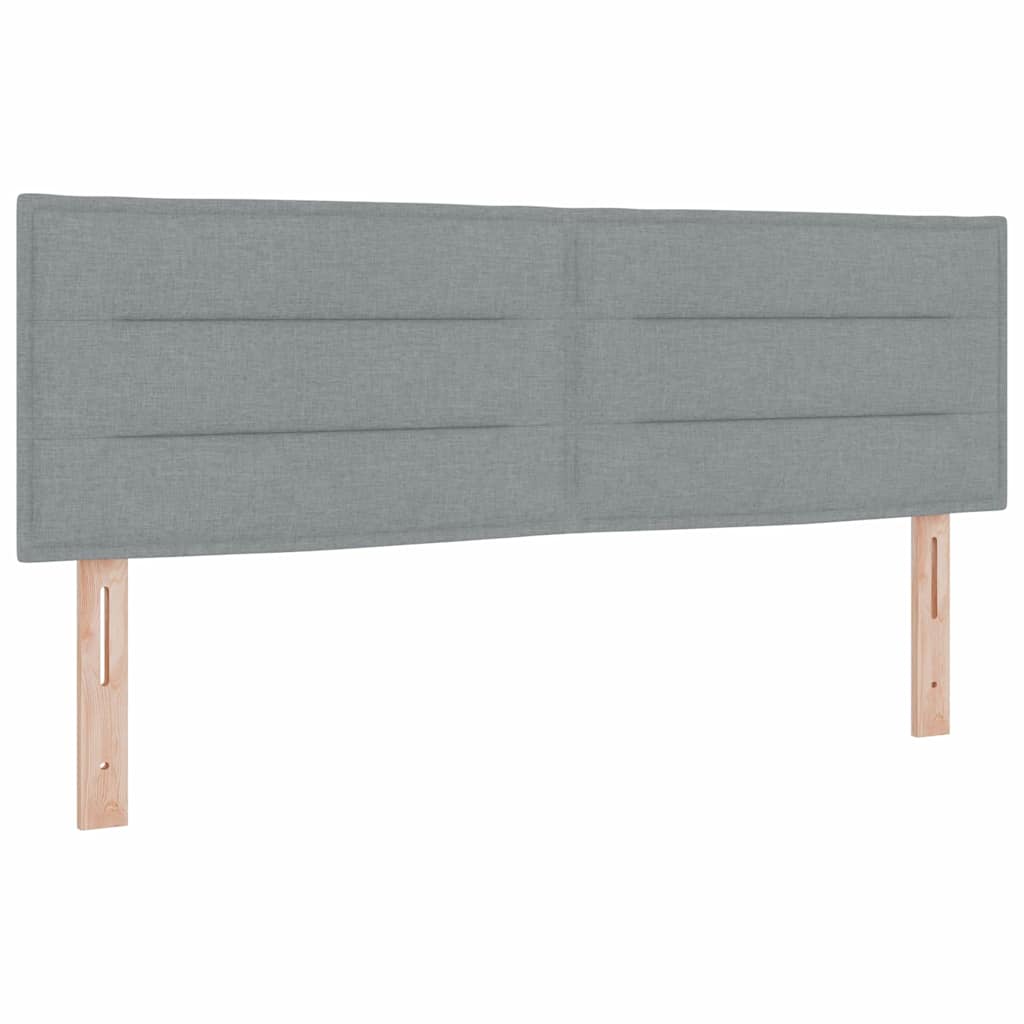Letto a molle con materasso Grigio chiaro 200 x 160 cm Tessuto