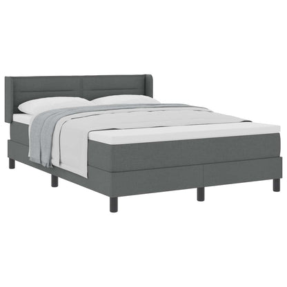 Letto a molle con materasso Grigio scuro 200 x 160 cm Tessuto