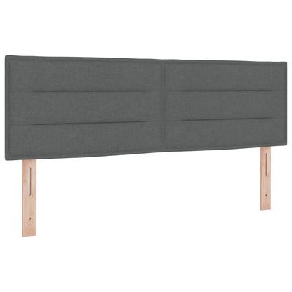 Letto a molle con materasso Grigio scuro 200 x 160 cm Tessuto