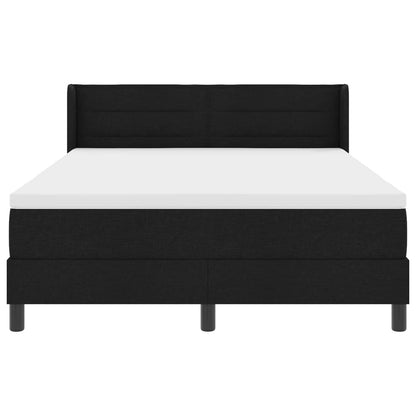 Letto a molle con materasso Nero 200 x 160 cm Tessuto