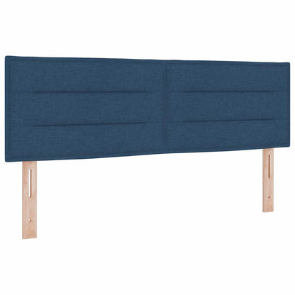 Letto a molle con materasso Blu Scuro 200 x 160 cm Tessuto