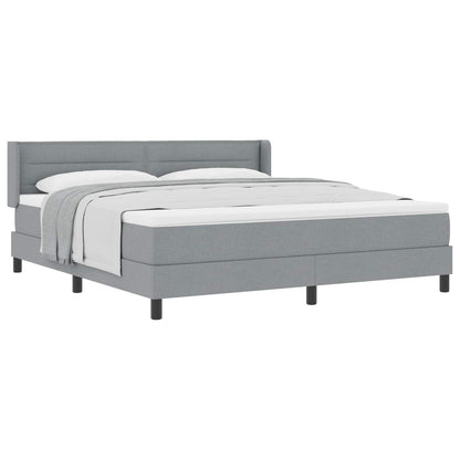 Letto a molle con materasso Grigio chiaro 200 x 180 cm Tessuto