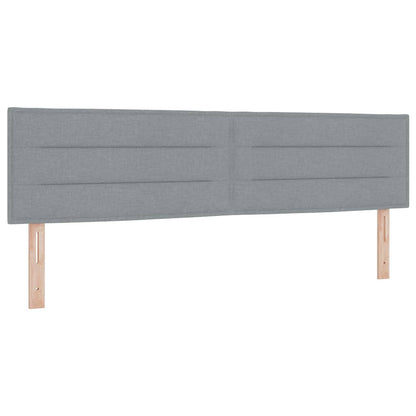 Letto a molle con materasso Grigio chiaro 200 x 180 cm Tessuto