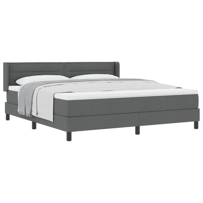 Letto a molle con materasso Grigio scuro 200 x 180 cm Tessuto