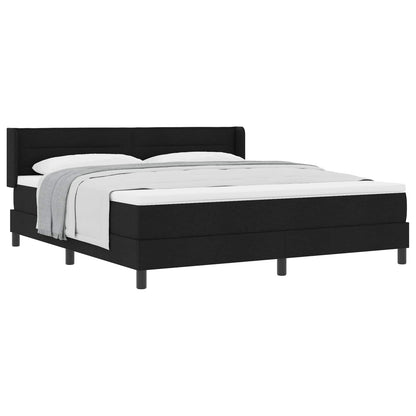 Letto a molle con materasso Nero 200 x 180 cm Tessuto
