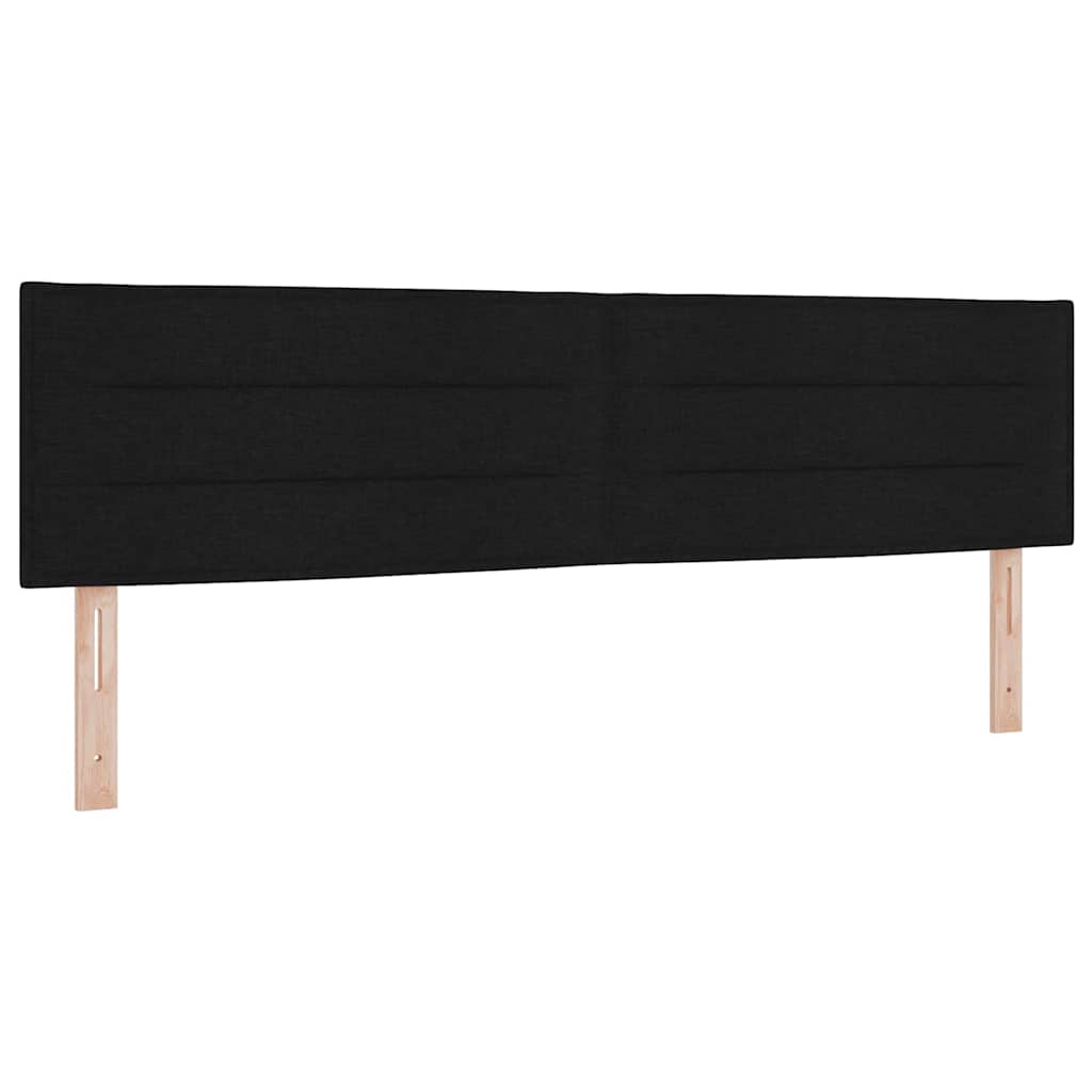 Letto a molle con materasso Nero 200 x 180 cm Tessuto