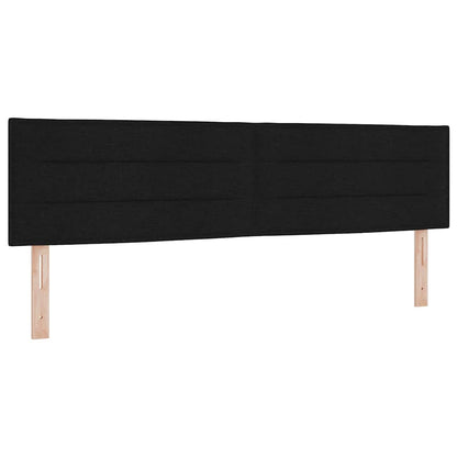 Letto a molle con materasso Nero 200 x 180 cm Tessuto