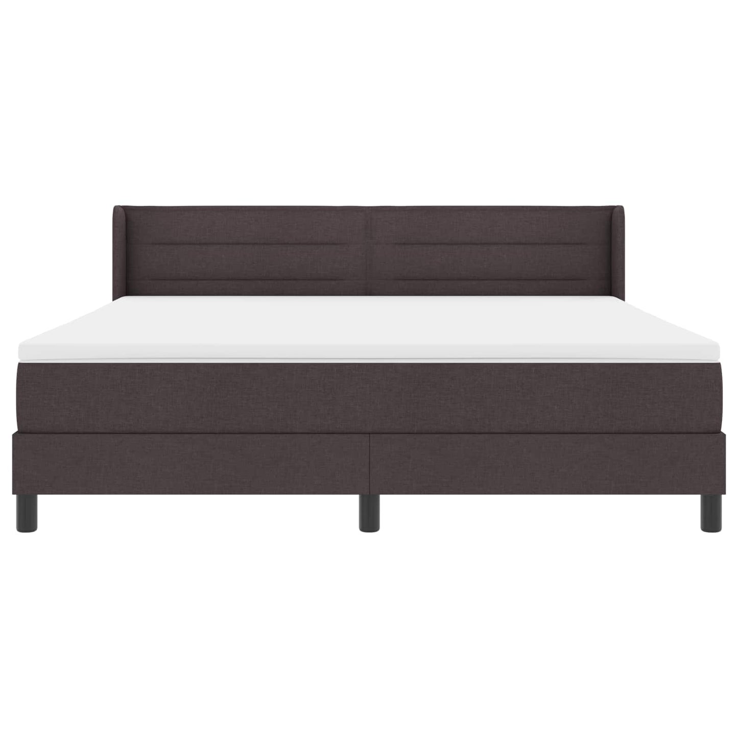 Letto a molle con materasso Marrone Scuro 200 x 180 cm Tessuto
