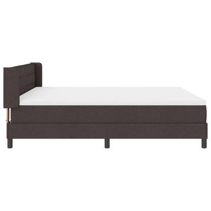 Letto a molle con materasso Marrone Scuro 200 x 180 cm Tessuto