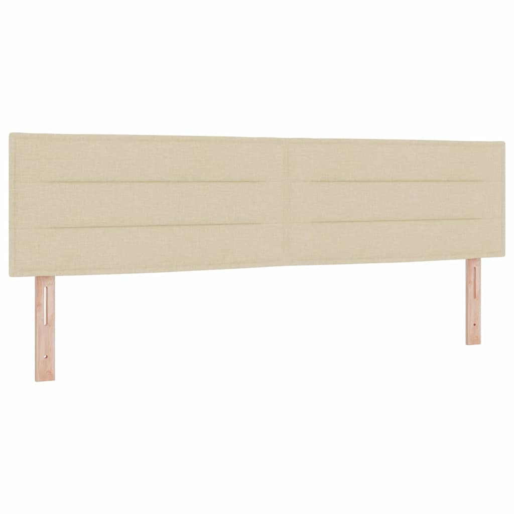 Letto a molle con materasso Crema 200 x 180 cm Tessuto