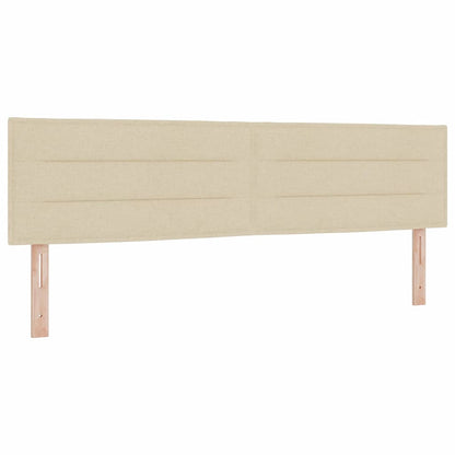 Letto a molle con materasso Crema 200 x 180 cm Tessuto
