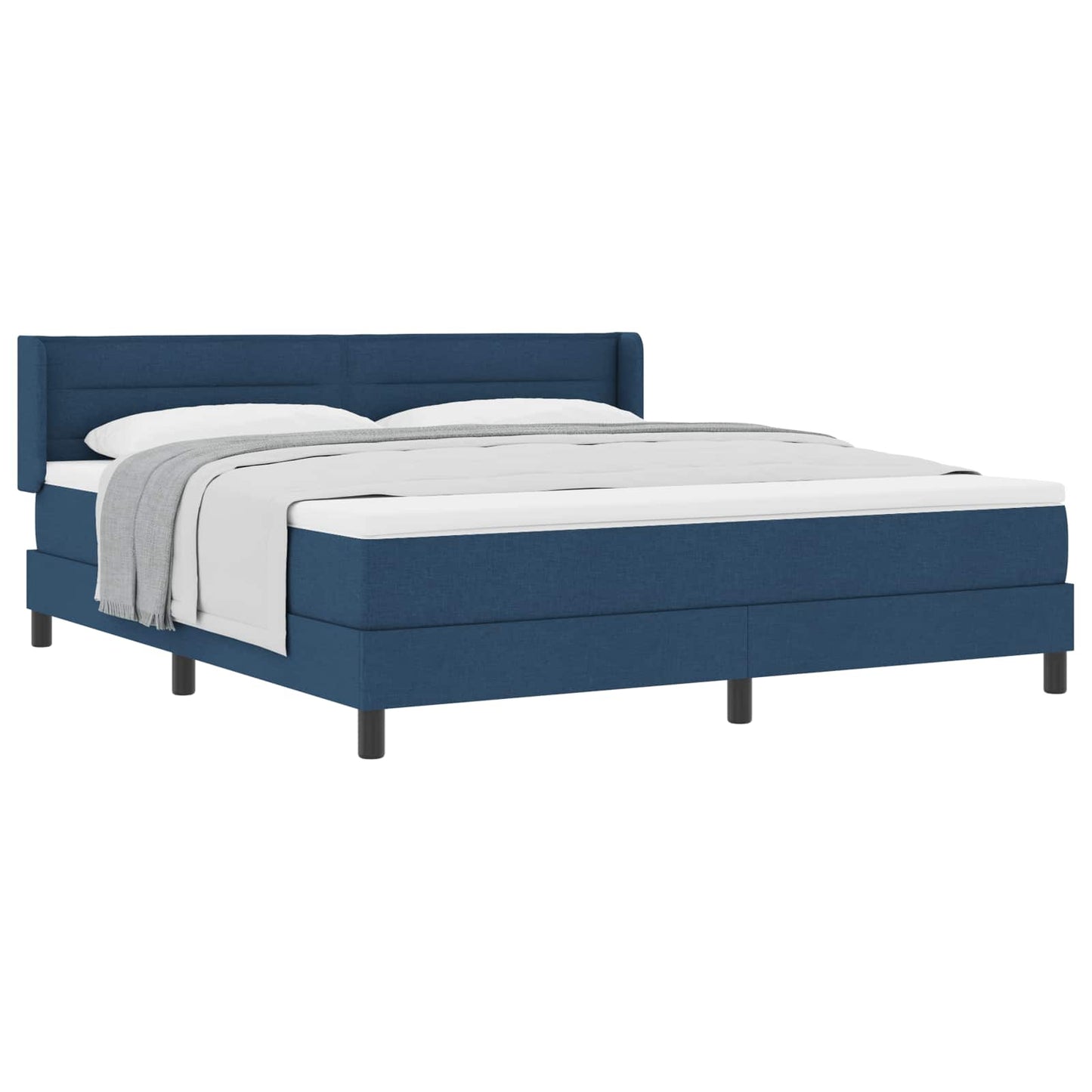 Letto a molle con materasso Blu 200 x 180 cm Tessuto