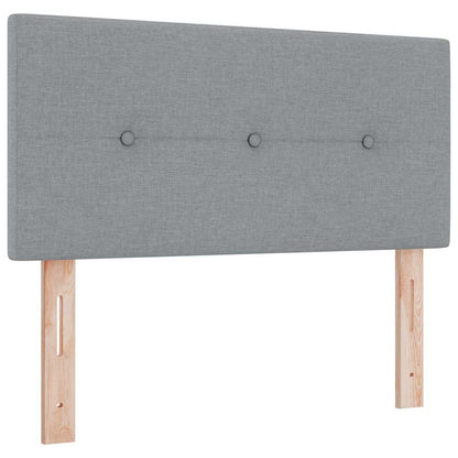 Letto a molle con materasso Grigio chiaro 200 x 100 cm Tessuto