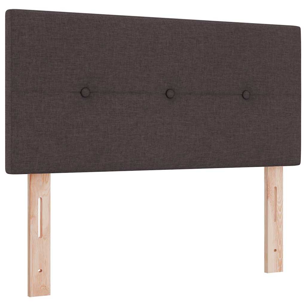 Letto a molle con materasso Marrone Scuro 200 x 100 cm Tessuto