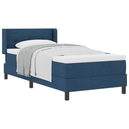 Letto a molle con materasso Blu 200 x 100 cm Tessuto