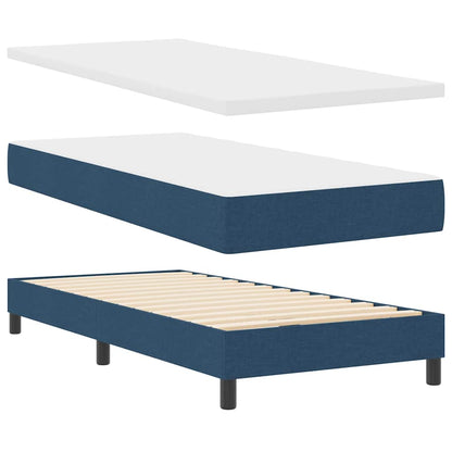 Letto a molle con materasso Blu 200 x 100 cm Tessuto