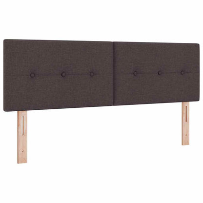 Letto a molle con materasso Marrone Scuro 190 x 140 cm Tessuto