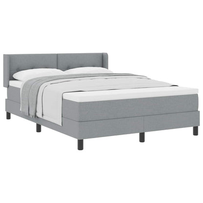 Letto a molle con materasso Grigio chiaro 200 x 140 cm Tessuto