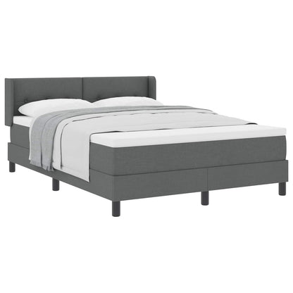 Letto a molle con materasso Grigio scuro 200 x 140 cm Tessuto