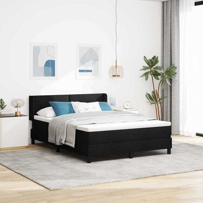 Letto a molle con materasso Nero 200 x 160 cm Tessuto