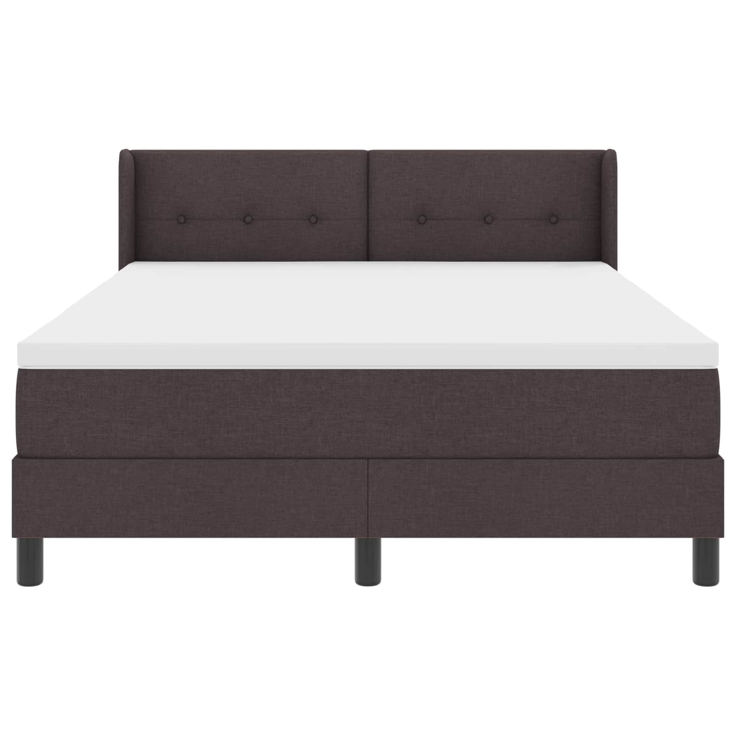 Letto a molle con materasso Marrone Scuro 200 x 160 cm Tessuto