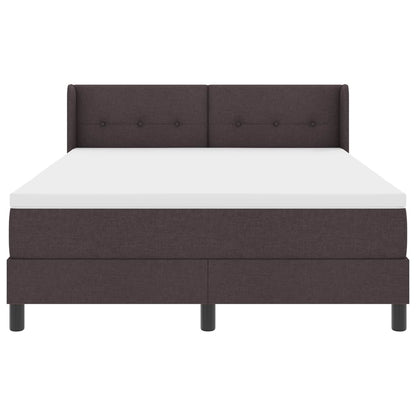 Letto a molle con materasso Marrone Scuro 200 x 160 cm Tessuto