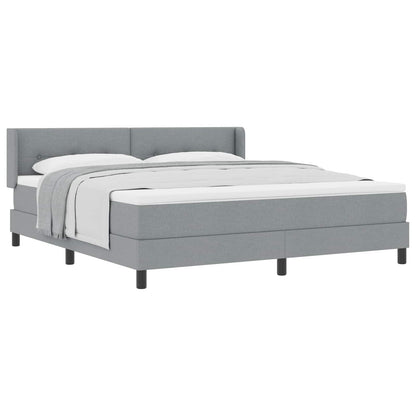 Letto a molle con materasso Grigio chiaro 200 x 180 cm Tessuto