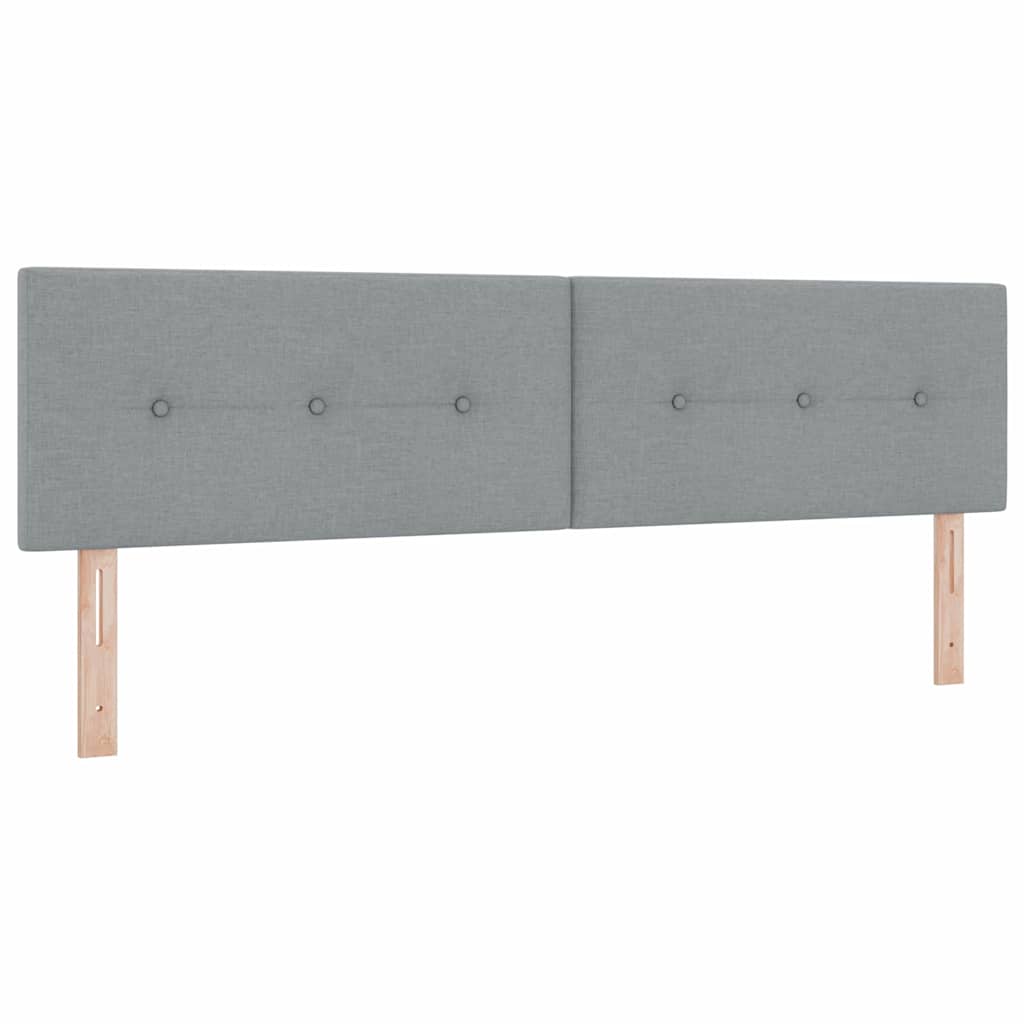 Letto a molle con materasso Grigio chiaro 200 x 180 cm Tessuto