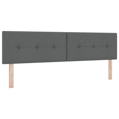 Letto a molle con materasso Grigio scuro 200 x 180 cm Tessuto
