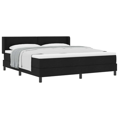 Letto a molle con materasso Nero 200 x 180 cm Tessuto