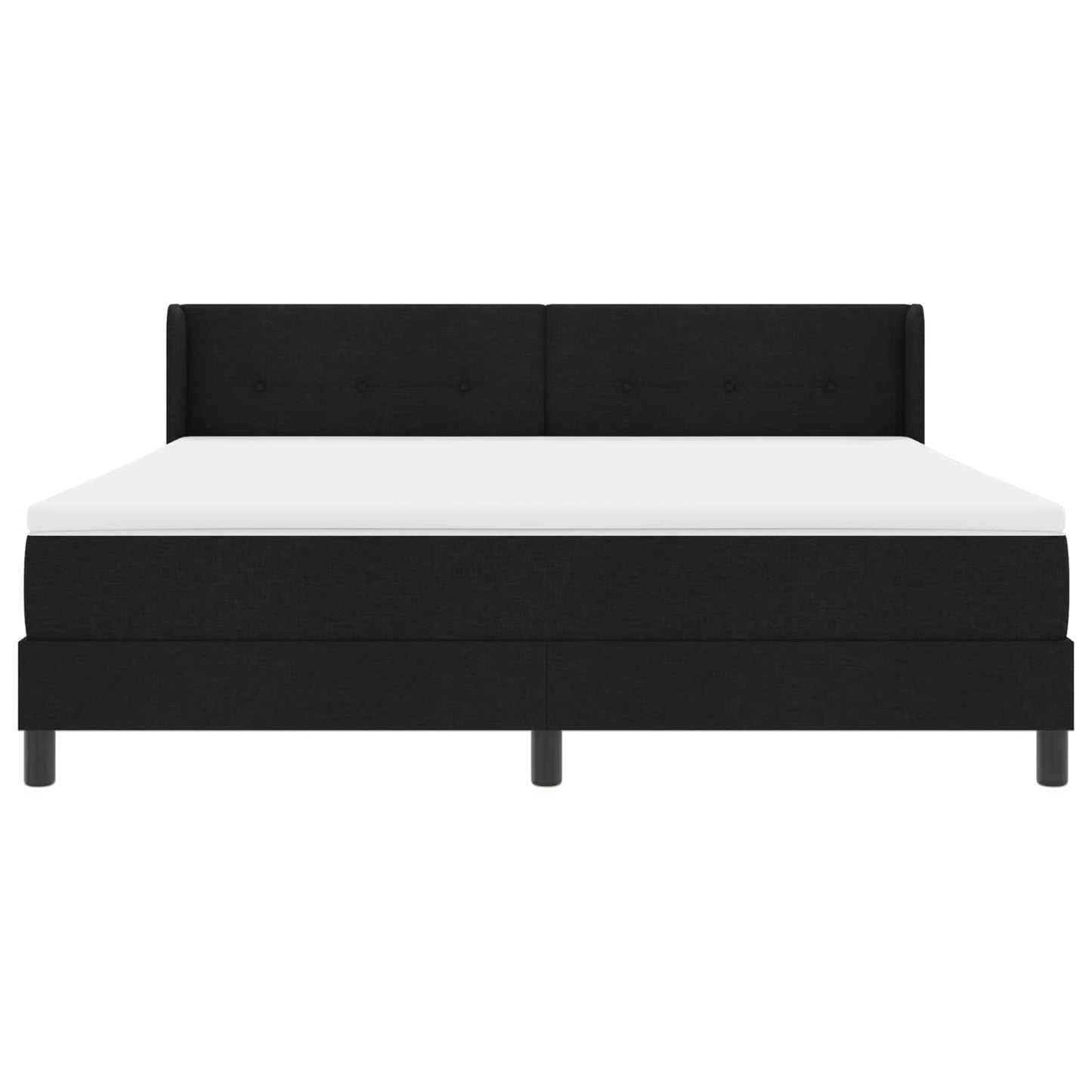 Letto a molle con materasso Nero 200 x 180 cm Tessuto
