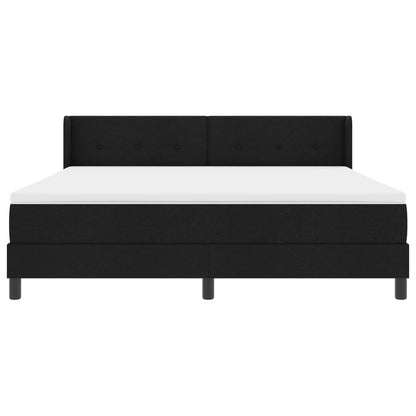 Letto a molle con materasso Nero 200 x 180 cm Tessuto