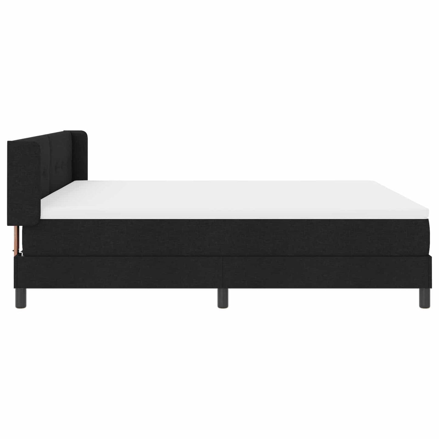 Letto a molle con materasso Nero 200 x 180 cm Tessuto