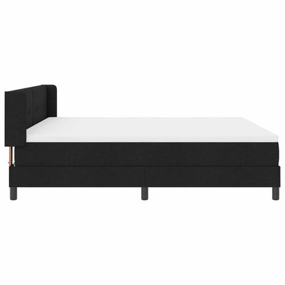 Letto a molle con materasso Nero 200 x 180 cm Tessuto