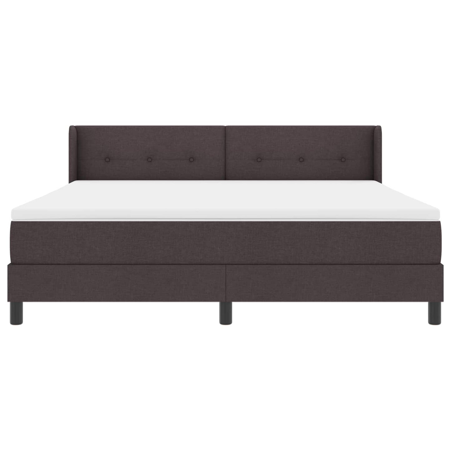 Letto a molle con materasso Marrone Scuro 200 x 180 cm Tessuto