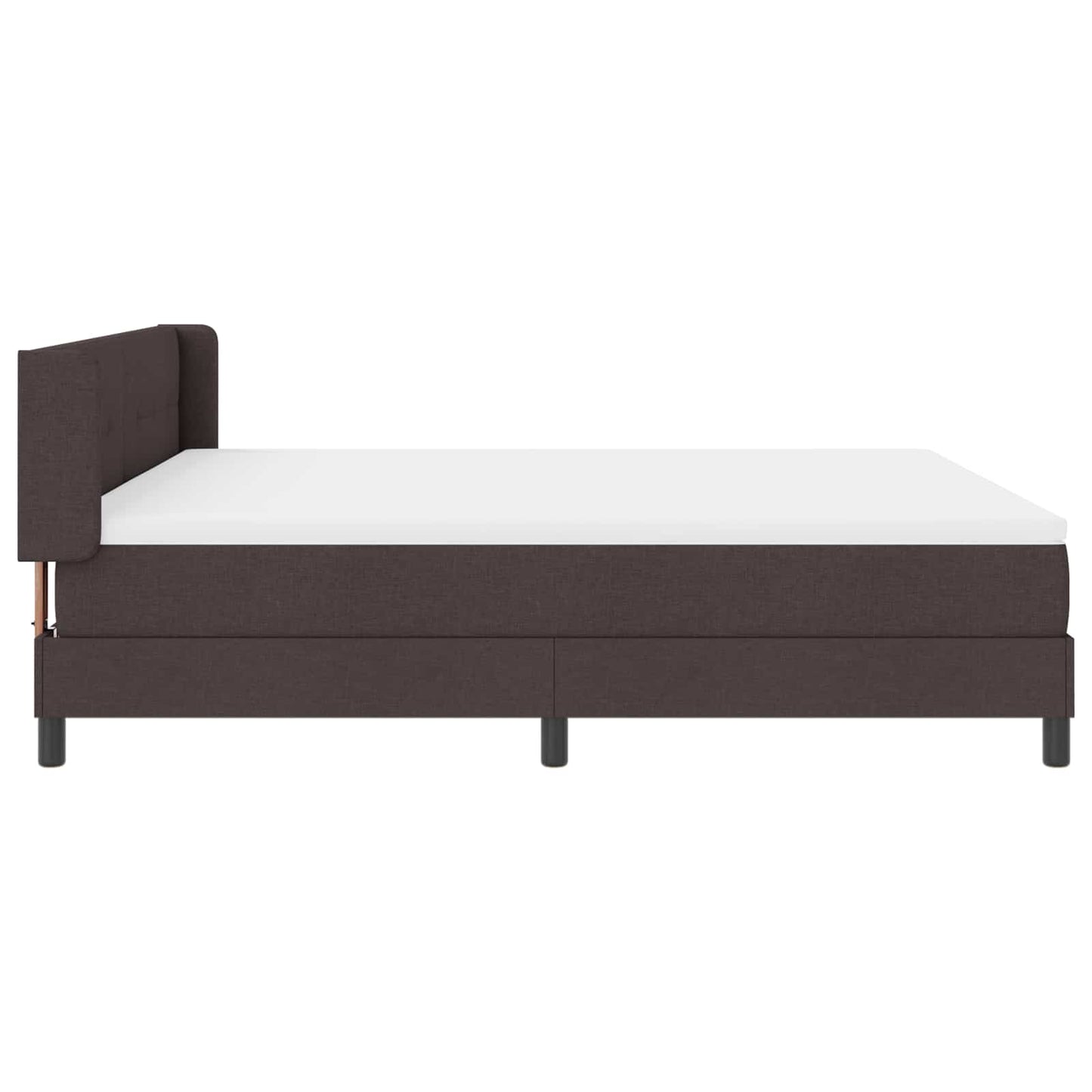 Letto a molle con materasso Marrone Scuro 200 x 180 cm Tessuto