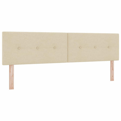 Letto a molle con materasso Crema 200 x 180 cm Tessuto