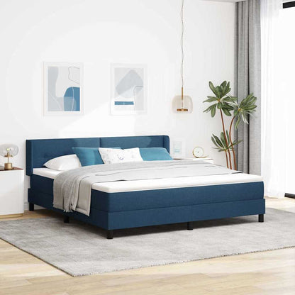 Letto a molle con materasso Blu 200 x 180 cm Tessuto