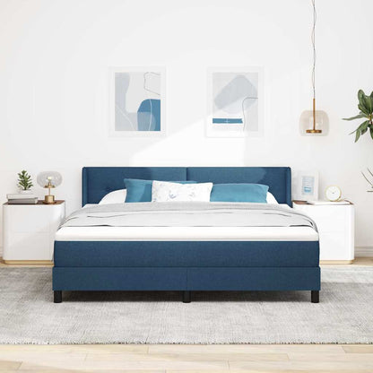 Letto a molle con materasso Blu 200 x 180 cm Tessuto