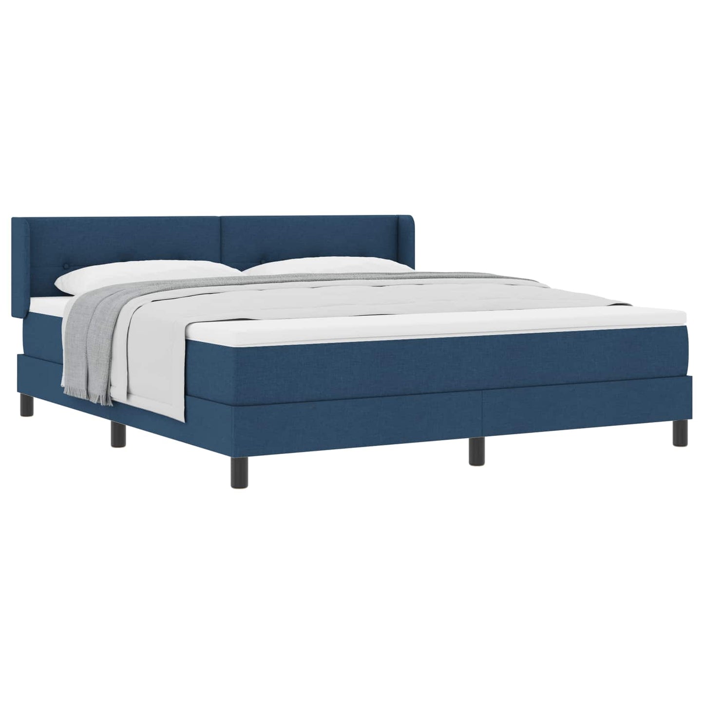 Letto a molle con materasso Blu 200 x 180 cm Tessuto