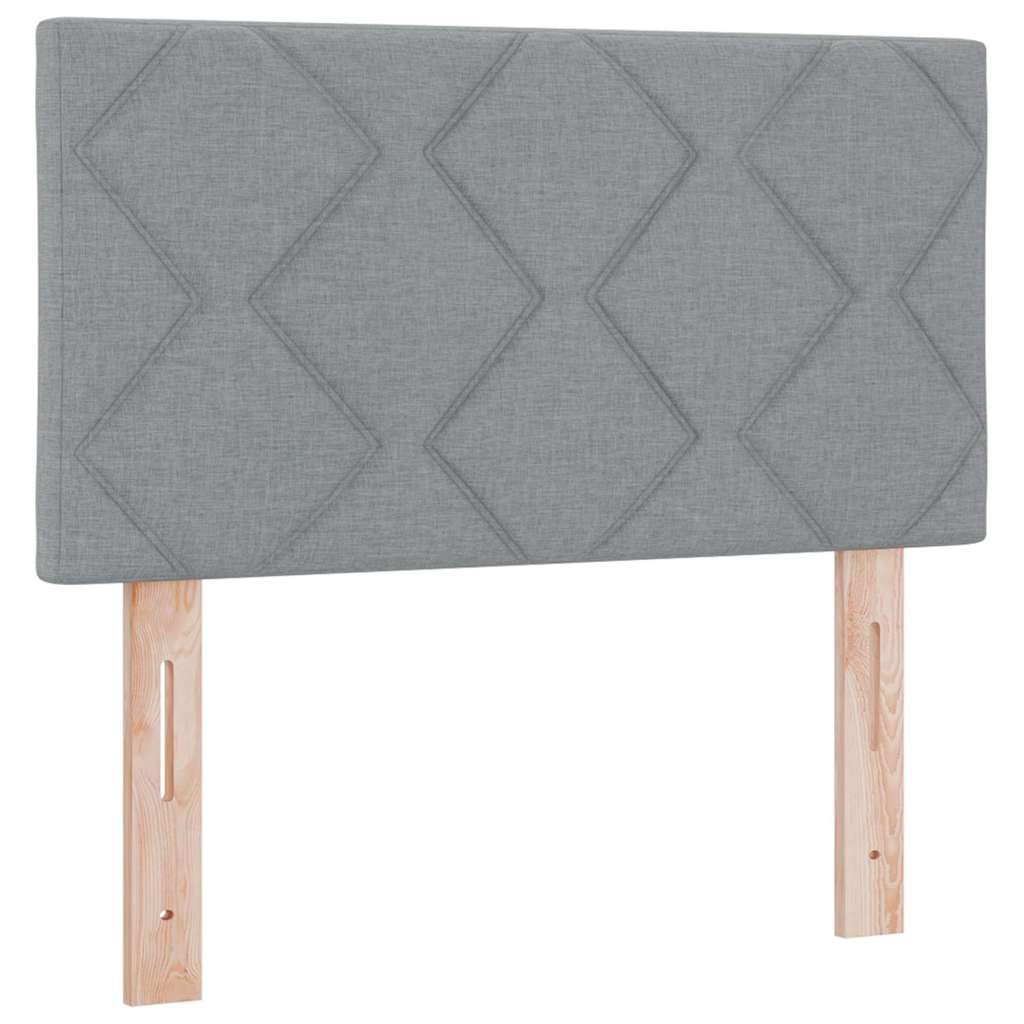 Letto a molle con materasso Grigio chiaro 200 x 80 cm Tessuto