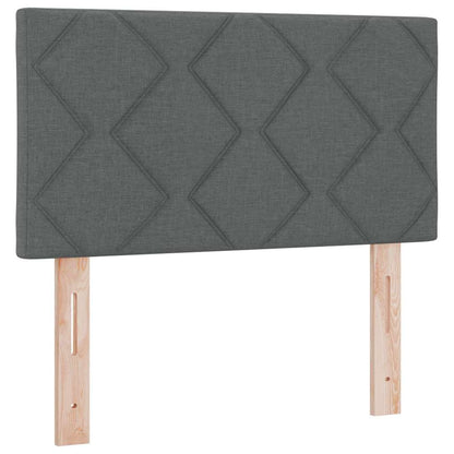 Letto a molle con materasso Grigio scuro 200 x 80 cm Tessuto