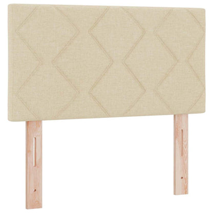 Letto a molle con materasso Crema 200 x 80 cm Tessuto