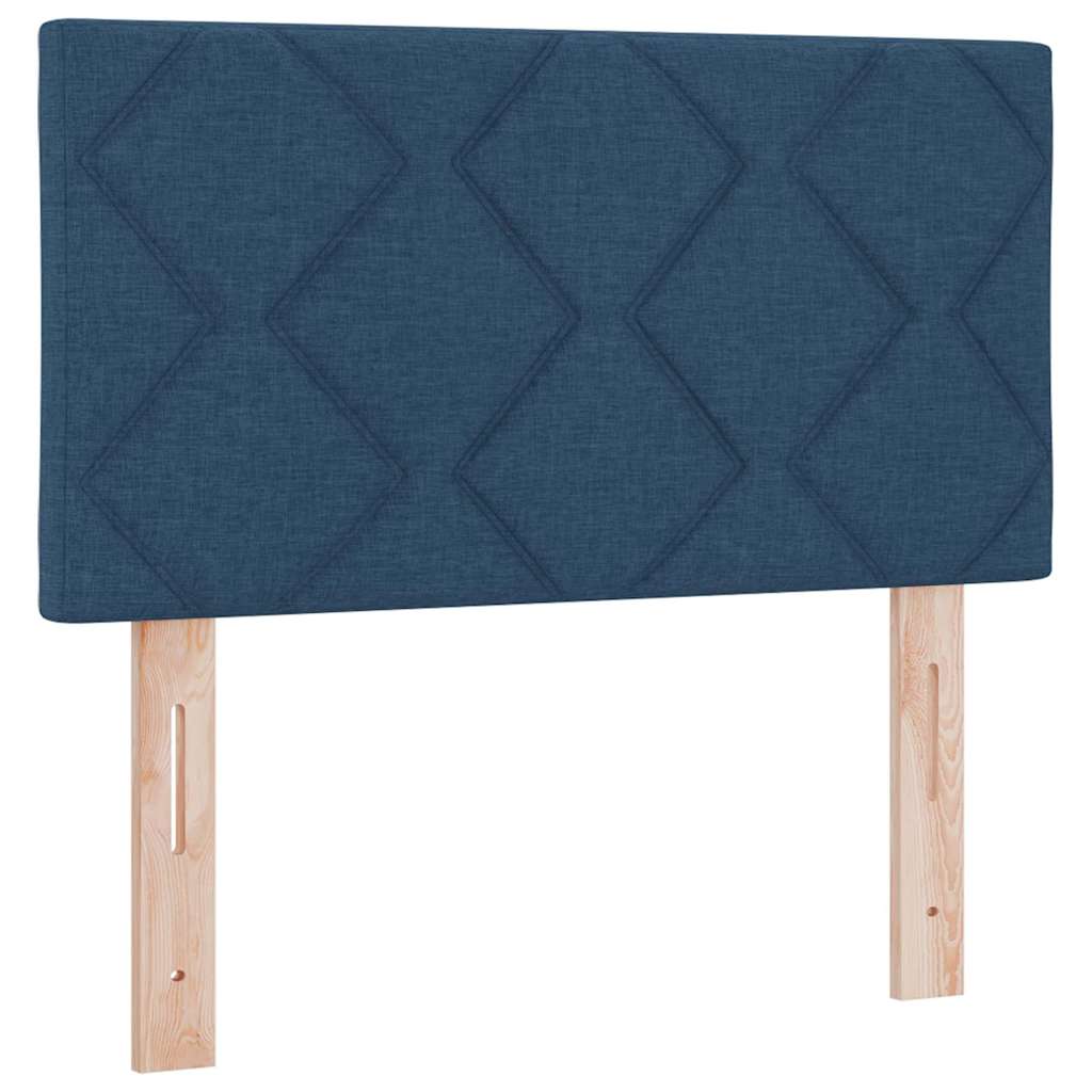 Letto a molle con materasso Blu 200 x 80 cm Tessuto